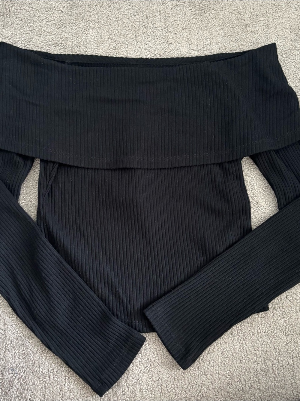 Silence + Noise - Urban Outfitters Foldover Long Sleeve Top